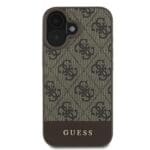 Guess GUHCP16MG4GLBR Brown Hardcase 4G Bottom Stripe iPhone 16 Plus Tok
