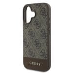 Guess GUHCP16MG4GLBR Brown Hardcase 4G Bottom Stripe iPhone 16 Plus Tok