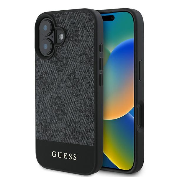 Guess GUHCP16MG4GLGR Grey Hardcase 4G Bottom Stripe iPhone 16 Plus Tok