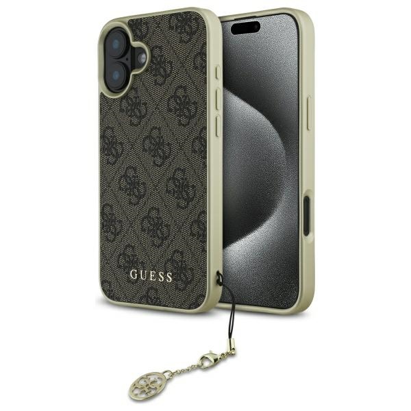 Guess GUHCP16MGF4GBR Brown Hardcase 4G Charms Collection iPhone 16 Plus Tok