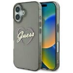 Guess GUHCP16MHCHGSPK Black Hardcase IML Heart iPhone 16 Plus Tok