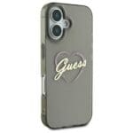 Guess GUHCP16MHCHGSPK Black Hardcase IML Heart iPhone 16 Plus Tok