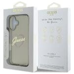 Guess GUHCP16MHCHGSPK Black Hardcase IML Heart iPhone 16 Plus Tok