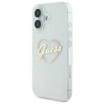Guess GUHCP16MHCHGSPT Transparent Hardcase IML Heart iPhone 16 Plus Tok