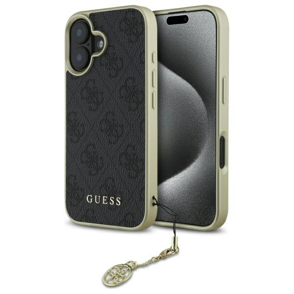 Guess GUHCP16SGF4GGR Black Hardcase 4G Charms Collection iPhone 16 Tok