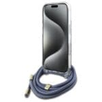 Guess GUHCP16SHC4SEB Blue Hardcase Crossbody Cord 4G Print iPhone 16 Tok