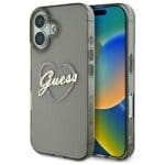 Guess GUHCP16SHCHGSPK Black Hardcase IML Heart iPhone 16 Tok