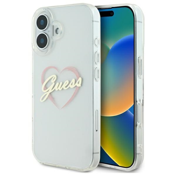 Guess GUHCP16SHCHGSPT Transparent Hardcase IML Heart iPhone 16 Tok