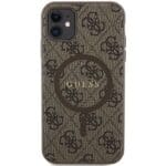 Guess GUHMN61G4GFRW Brown Hardcase 4G Collection Leather Metal Logo MagSafe iPhone 11/XR Tok