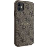 Guess GUHMN61G4GFRW Brown Hardcase 4G Collection Leather Metal Logo MagSafe iPhone 11/XR Tok
