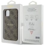 Guess GUHMN61G4GFRW Brown Hardcase 4G Collection Leather Metal Logo MagSafe iPhone 11/XR Tok