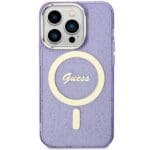 Guess GUHMN61HCMCGU Purple Hardcase Glitter Gold MagSafe iPhone 11/XR Tok