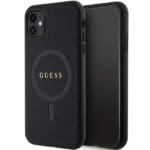 Guess GUHMN61PSAHMCK Black Hardcase Saffiano MagSafe iPhone 11/XR Tok