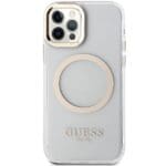 Guess GUHMP12MHTRMD Gold Hardcase Metal Outline MagSafe iPhone 12/12 Pro Tok