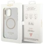 Guess GUHMP12MHTRMD Gold Hardcase Metal Outline MagSafe iPhone 12/12 Pro Tok