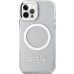 Guess GUHMP12MHTRMS Silver Hardcase Metal Outline MagSafe iPhone 12/12 Pro Tok