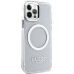 Guess GUHMP12MHTRMS Silver Hardcase Metal Outline MagSafe iPhone 12/12 Pro Tok