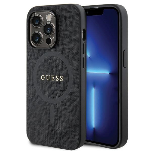 Guess GUHMP14LPSAHMCK Black Hardcase Saffiano MagSafe iPhone 14 Pro Tok