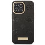 Guess GUHMP14LSAPSTK Black Hardcase Peony Logo Plate MagSafe iPhone 14 Pro Tok