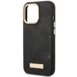 Guess GUHMP14LSAPSTK Black Hardcase Peony Logo Plate MagSafe iPhone 14 Pro Tok