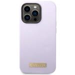Guess GUHMP14LSBPLU Purple Hardcase Silicone Logo Plate MagSafe iPhone 14 Pro Tok