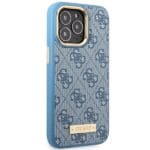 Guess GUHMP14LU4GPRB Blue Hardcase 4G Logo Plate MagSafe iPhone 14 Pro Tok