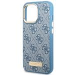 Guess GUHMP14LU4GPRB Blue Hardcase 4G Logo Plate MagSafe iPhone 14 Pro Tok