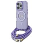 Guess GUHMP16XHCTSGNSU Purple Hardcase Crossbody Cord Script MagSaf iPhone 16 Pro Max Tok