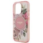 Guess GUHMP16XHFWBDCEP Pink Hardcase IML Flower & Tonal Circle MagSafe iPhone 16 Pro Max Tok