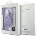 Guess GUHMP16XHFWBRCESU Purple Hardcase IML Flowers With Pearl Strap iPhone 16 Pro Max Tok