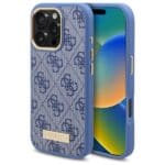 Guess GUHMP16XU4GPRB Blue Hardcase 4G Logo Plate MagSafe iPhone 16 Pro Max Tok