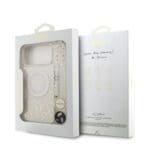 Guess IML Flowers Allover Strap MagSafe White iPhone 17 Pro Max Tok