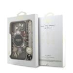 Guess IML Flowers Strap MagSafe Black iPhone 17 Tok