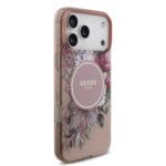 Guess IML Flowers Strap MagSafe Pink iPhone 17 Pro Max Tok