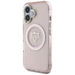 Guess IML Metal Mountain Logo MagSafe Pink iPhone 16 Tok
