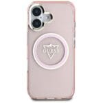 Guess IML Metal Mountain Logo MagSafe Pink iPhone 16 Tok