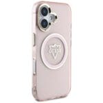 Guess IML Metal Mountain Logo MagSafe Pink iPhone 16 Tok