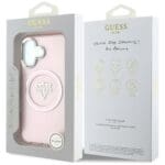 Guess IML Metal Mountain Logo MagSafe Pink iPhone 16 Tok