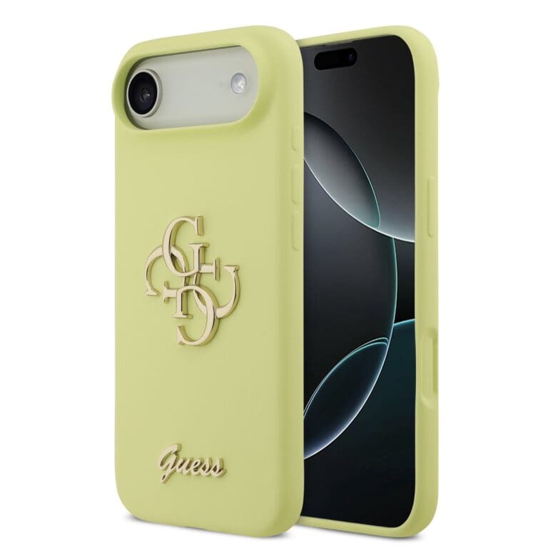 Guess Liquid Silicone 4G Metal Logo Yellow iPhone 17 Air Tok