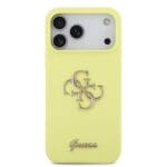 Guess Liquid Silicone 4G Metal Logo Yellow iPhone 17 Pro Max Tok