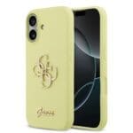 Guess Liquid Silicone 4G Metal Logo Yellow iPhone 17 Tok