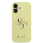 Guess Liquid Silicone 4G Metal Logo Yellow iPhone 17 Tok