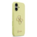 Guess Liquid Silicone 4G Metal Logo Yellow iPhone 17 Tok