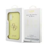 Guess Liquid Silicone 4G Metal Logo Yellow iPhone 17 Tok