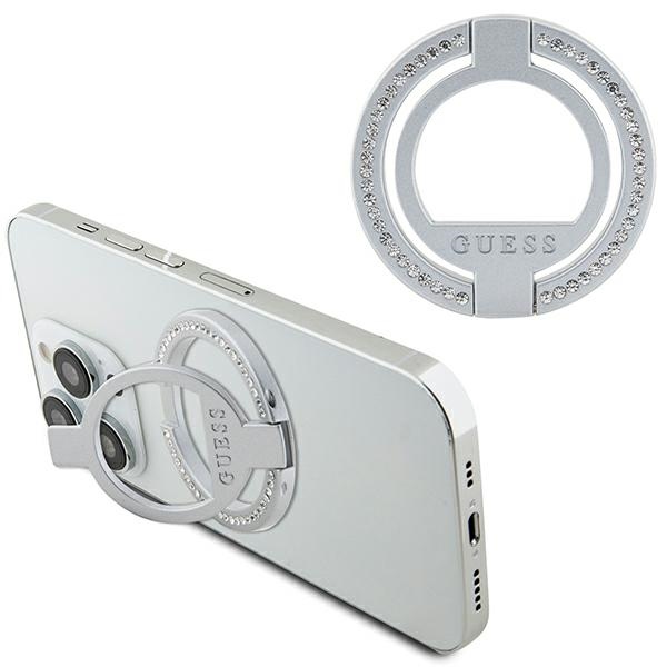 Guess MagSafe Ring Stand GUMRSALDGS Silver Rhinestone