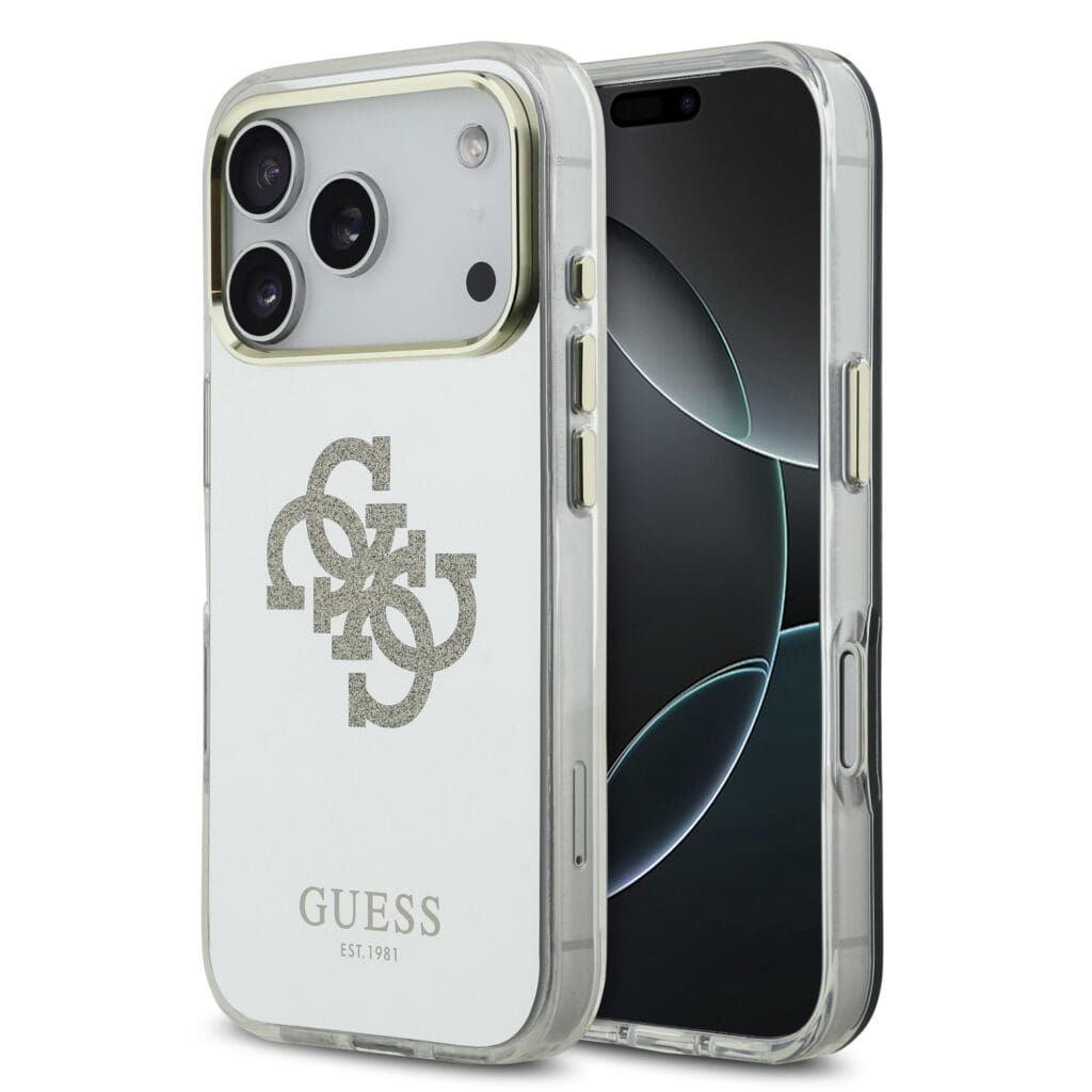 Guess PC/TPU Mirror 4G Glitter Logo MagSafe Gold iPhone 17 Pro Tok