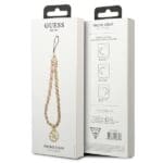 Guess Pendant GUSTSAS4P Phone Strap Pink Chain Metal 4G Charm