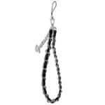Guess pendant GUSTSASSK Phone Strap Black Chain Metal Logo Charm