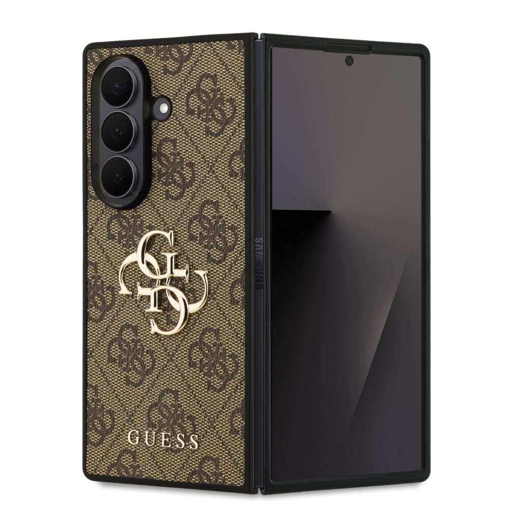 Guess PU 4G Metal Logo Samsung Brown Samsung Galaxy Z Fold 7 Tok