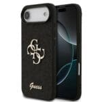 Guess PU Fixed Glitter 4G Metal Logo Black iPhone 17 Air Tok